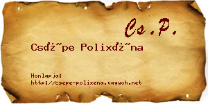 Csépe Polixéna névjegykártya
